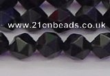 CTE1982 15.5 inches 8mm faceted nuggets blue tiger eye beads