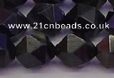 CTE1984 15.5 inches 12mm faceted nuggets blue tiger eye beads