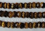 CTE199 15.5 inches 7*10mm faceted rondelle yellow tiger eye gemstone beads