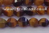 CTE1991 15.5 inches 6mm faceted round yellow tiger eye beads