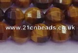 CTE1992 15.5 inches 8mm faceted round yellow tiger eye beads