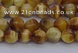 CTE1996 15.5 inches 6mm faceted round golden tiger eye beads