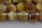 CTE1997 15.5 inches 8mm faceted round golden tiger eye beads