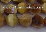 CTE1998 15.5 inches 10mm faceted round golden tiger eye beads