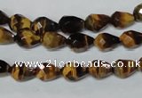 CTE203 15.5 inches 6*8mm faceted teardrop yellow tiger eye beads