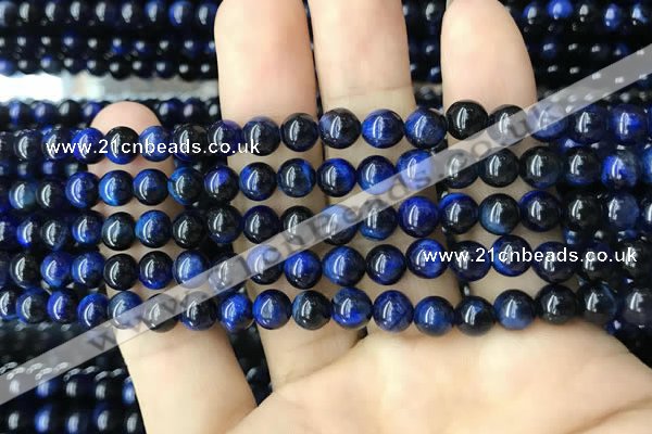 CTE2036 15.5 inches 6mm round blue tiger eye beads wholesale