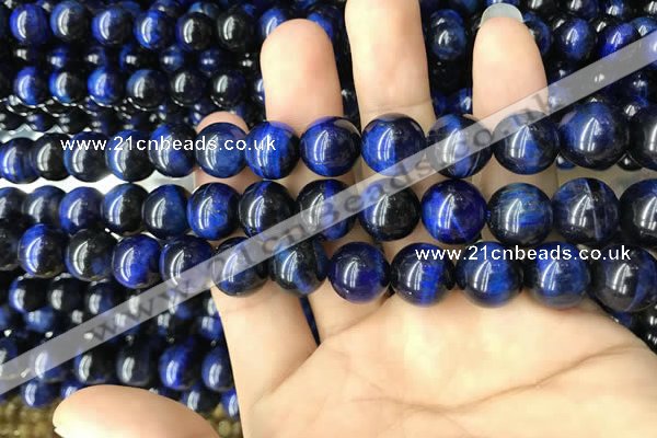 CTE2039 15.5 inches 12mm round blue tiger eye beads wholesale