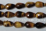 CTE204 15.5 inches 8*12mm faceted teardrop yellow tiger eye beads