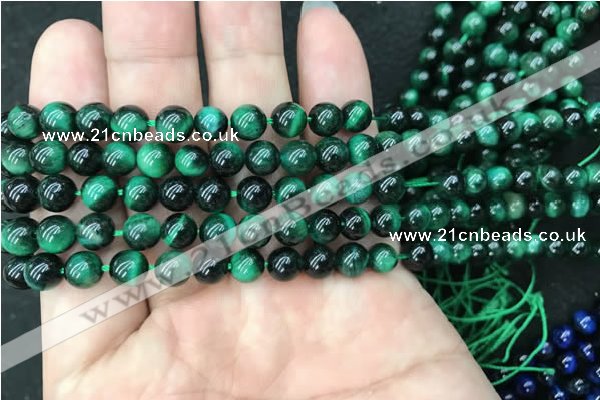 CTE2050 15.5 inches 4mm round green tiger eye beads wholesale