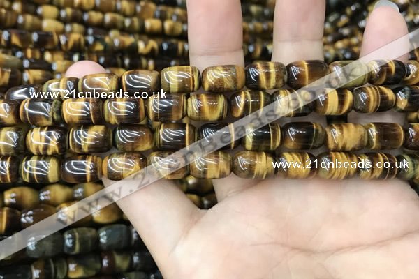 CTE2058 15.5 inches 8*12mm drum yellow tiger eye gemstone beads