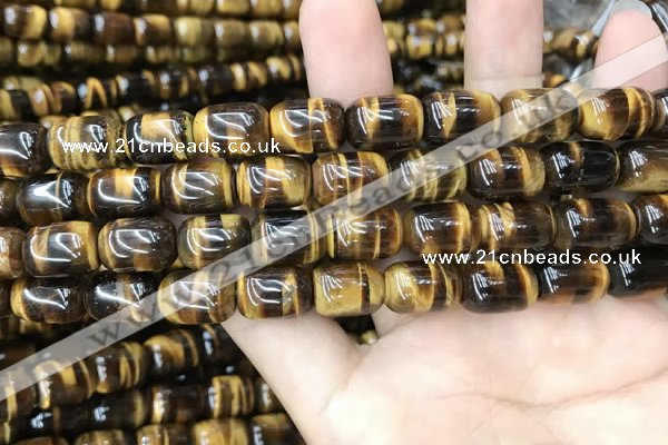 CTE2059 15.5 inches 10*14mm drum yellow tiger eye gemstone beads