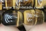 CTE2060 15.5 inches 12*16mm drum yellow tiger eye gemstone beads