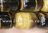 CTE2061 15.5 inches 13*18mm drum yellow tiger eye gemstone beads