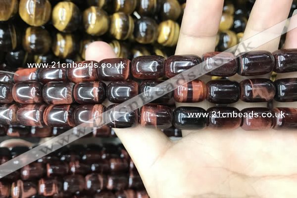 CTE2065 15.5 inches 8*12mm drum red tiger eye gemstone beads