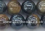 CTE2087 15.5 inches 10mm round AB-color blue & yellow tiger eye beads