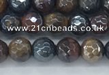 CTE2093 15.5 inches 6mm faceted round AB-color mixed tiger eye beads