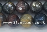 CTE2094 15.5 inches 8mm faceted round AB-color mixed tiger eye beads