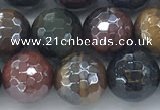 CTE2095 15.5 inches 10mm faceted round AB-color mixed tiger eye beads