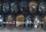 CTE2103 6*10mm faceted rondelle AB-color mixed tiger eye beads