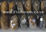 CTE2112 6*10mm faceted rondelle AB-color yellow tiger eye beads