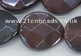 CTE2116 17*20mm faceted flat teardrop AB-color red tiger eye beads