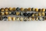 CTE2122 15.5 inches 10mm round golden & blue tiger eye beads