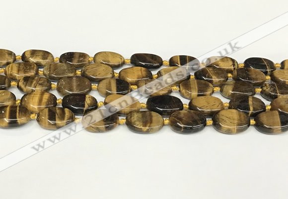 CTE2131 15.5 inches 13*18mm oval yellow tiger eye beads
