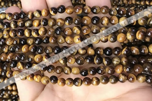 CTE2146 15.5 inches 5mm round yellow tiger eye beads wholesale