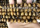 CTE2148 15.5 inches 8mm round yellow tiger eye beads wholesale