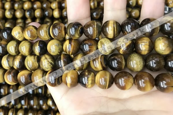 CTE2150 15.5 inches 12mm round yellow tiger eye beads wholesale