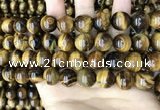 CTE2151 15.5 inches 14mm round yellow tiger eye beads wholesale