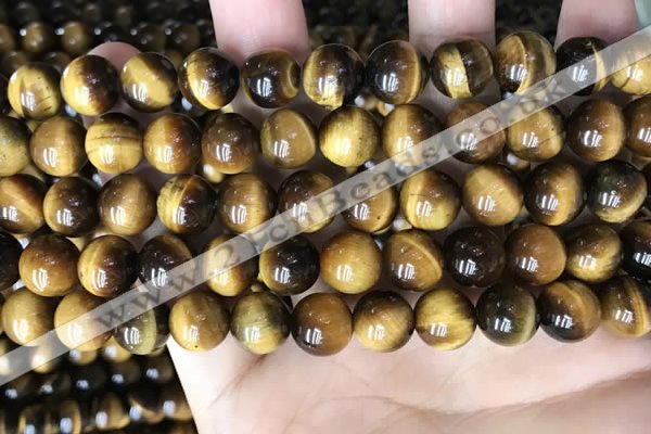 CTE2160 15.5 inches 10mm round yellow tiger eye gemstone beads