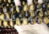 CTE2165 15.5 inches 20mm round yellow tiger eye gemstone beads