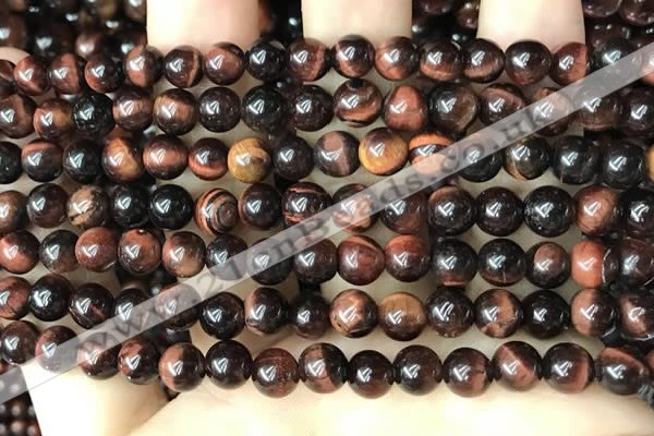 CTE2181 15.5 inches 6mm round red tiger eye gemstone beads