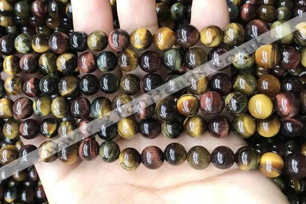 CTE2191 15.5 inches 6mm round mixed tiger eye beads wholesale