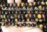 CTE2192 15.5 inches 8mm round mixed tiger eye beads wholesale