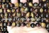 CTE2193 15.5 inches 10mm round mixed tiger eye beads wholesale