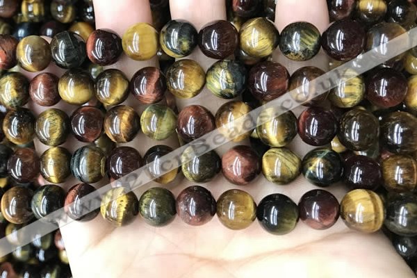 CTE2193 15.5 inches 10mm round mixed tiger eye beads wholesale