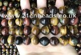 CTE2196 15.5 inches 16mm round mixed tiger eye beads wholesale