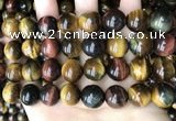 CTE2197 15.5 inches 18mm round mixed tiger eye beads wholesale