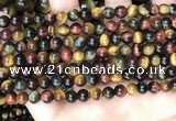 CTE2201 15.5 inches 6mm round mixed tiger eye gemstone beads