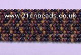 CTE2218 15.5 inches 4mm round colorful tiger eye gemstone beads