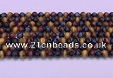 CTE2219 15.5 inches 6mm round colorful tiger eye gemstone beads