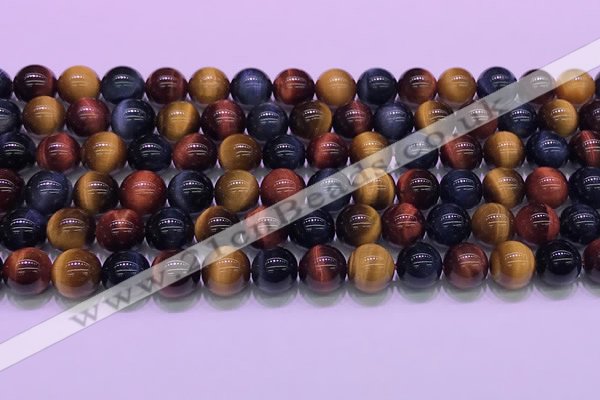 CTE2220 15.5 inches 8mm round colorful tiger eye gemstone beads