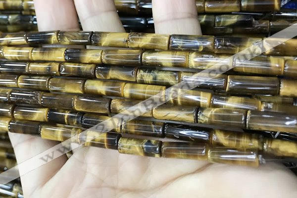 CTE2246 15.5 inches 5*14mm tube yellow tiger eye beads wholesale