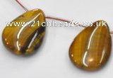 CTE23 20*28mm flat teardrop yellow tiger eye beads Wholesale