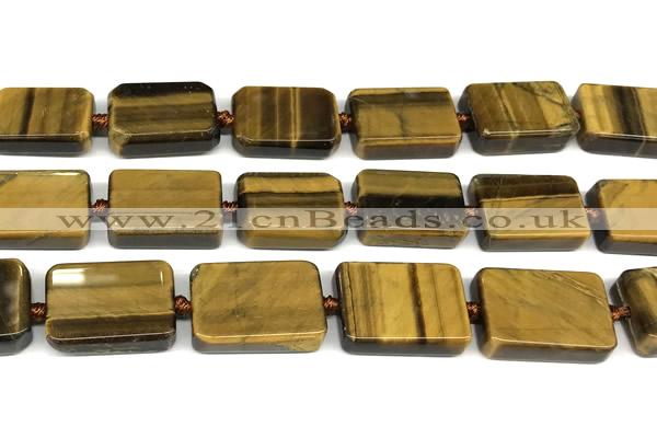 CTE2305 15 inches 15*20mm – 18*23mm rectangle yellow tiger eye beads