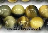 CTE2364 15 inches 8mm round golden & blue tiger eye beads