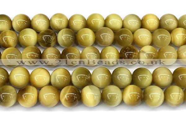 CTE2385 15 inches 12mm round golden tiger eye beads