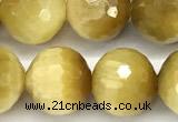 CTE2390 15 inches 10mm faceted round golden tiger eye beads